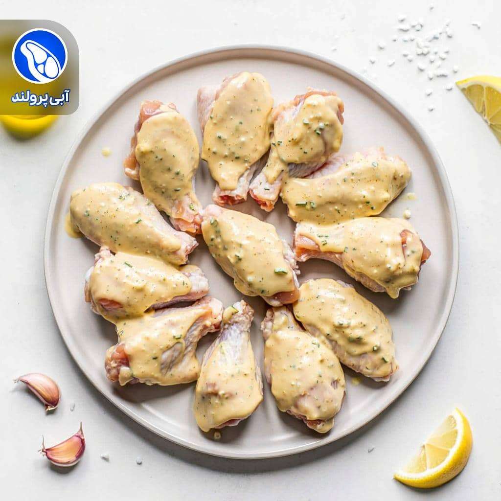 بال مرغ کبابی مدیترانه ای