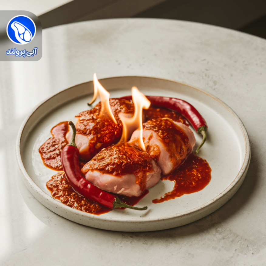 استیک سینه مرغ سوپر اسپایسی آتشین