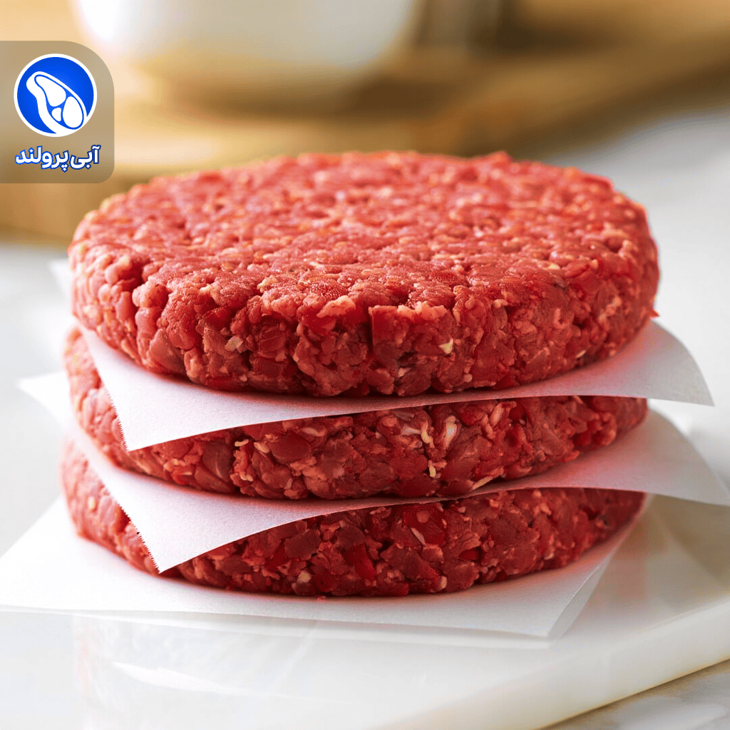 همبرگر 99 درصد گوشت گوسفند سنگسر و شهمیرزاد