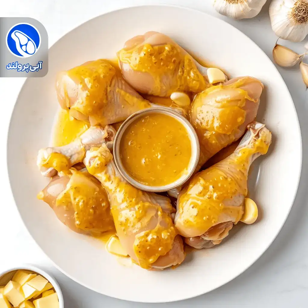 کتف مرغ کبابی سیر و کره