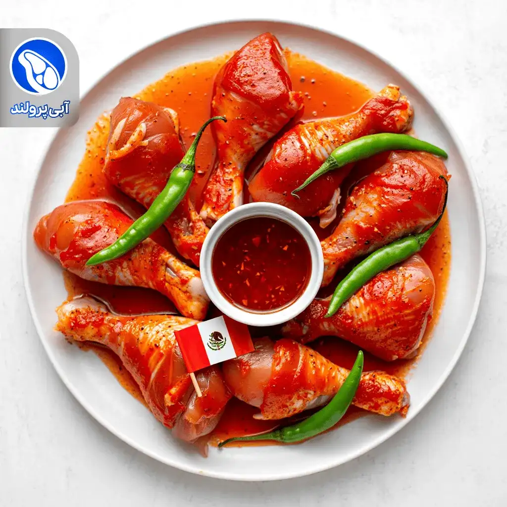 کتف مرغ کبابی چیلی مکزیکی